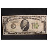 1934 $10 Federal Reserve Note Green Seal