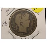 1896-S Silver Barber Half Dollar