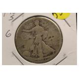 1921-S Silver Walking Liberty Half Dollar