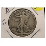 1921-D Silver Walking Liberty Half Dollar