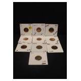 Lot of 10 Mixed Date Proof Lincoln Pennies