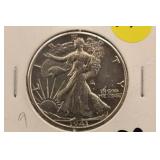 1941-S UNC Walking Liberty Silver Half Dollar