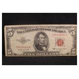 1953-B $5 Red Seal Bank Note