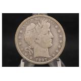 1897-S Barber Silver Half Dollar Key Date