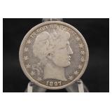 1897-P Barber Silver Half Dollar
