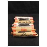Lot of 5 Rolls 1960-D Small Date Penny