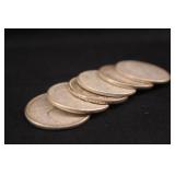 Lot of 6 Canada 1968 Silver Quarters