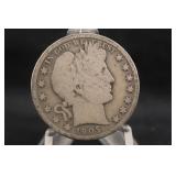 1905-S Barber Silver Half Dollar