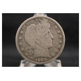 1908-S Barber Silver Half Dollar