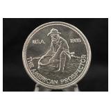 1985 1oz .999 Silver Engelhard Prospector