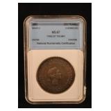 1963 250 Francs Luxembourg Coin