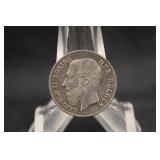 1886 Belgium  Silver 50 Cent Coin