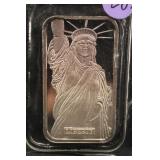 1oz .999 Silver Statue of Liberty Bar