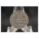 1844-B Pappel States 10 Baiocchi Coin