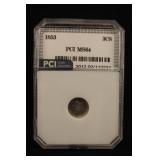1853 Certified 3 Cent Silver Coin