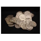 Lot of 60 90% Silver Mixed Date Dimes