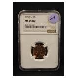 1957-D MS66 Lincoln Head Wheat Penny