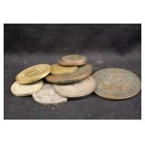 Lot of 9 Old Foreign Coins *See Photo