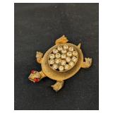 Vintage Turtle Brooch