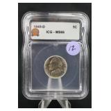 1945-D MS66 Jefferson Silver War Nickel