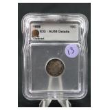 1896-P AU58 Silver Barber Dime *Semi Key Date