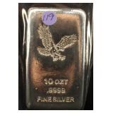 10oz .999 Pure Silver Bar