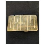 Solid Brass "DAVID" Belt Buckle    109.6g