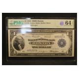 1918 Choice 64 Certified $1 Green Eagle Note
