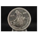 1985 1oz .999 Silver Engelhard Prospector