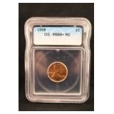 1958-P MS66+ Red Lincoln Wheat Cent