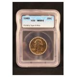 1963-P MS65 ICG Washington Silver Quarter