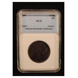 1840 Certified India Rupee Silver Coin