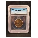 1963 ICG Certified MS65 Silver Quarter