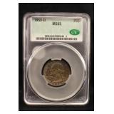 1958-D CAC MS65 Washington Silver Quarter