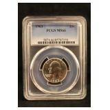 1963 PCGS MS66 Washington Silver Quarter