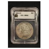 1884-CC MS62 ICG Morgan Silver Dollar