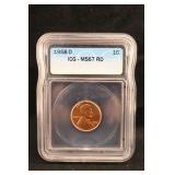 1958-D ICG MS67 Lincoln Wheat Cent