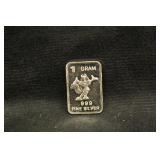 1 .999 Gram Silver Bar