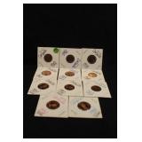 Lot of 11 Canadian Pennies