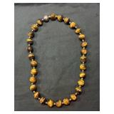 Milor (Italy) Tiger's Eye Bead Necklace 18'