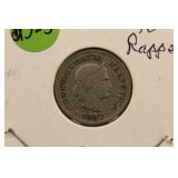 1897 Switzerland 10 Rappen Coin