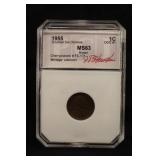 1955-P Lincoln Wheat Cent Double Die Certified
