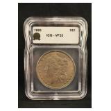 1893-P VF35 Certified Morgan Silver Dollar