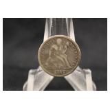 1877 Silver Seated Liberty Dime
