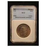 1908 Certified Brazil 2000 Reis 90% Silver Coin