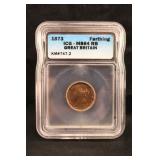 1873 MS64 Great Britain Farthing ICG
