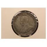 1920 Ceylon (Sri Lanka) 50 Cents silver coin