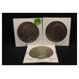 Lot of 3 Eisenhower Dollar's