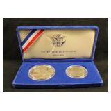 1986-S Silver Proof Liberty Dollar & Half Dollar