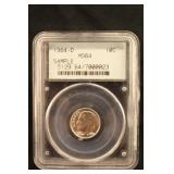 1964-D MS64 PCGS Sample Holder Silver Dime